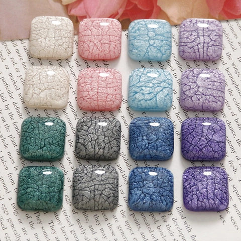 DIY Geometrische Quadratische Harzflicken Mit Glitzer-Rauchknister-Textur Für Die Herstellung Von Ohrringen Handgefertigtes Zubehör