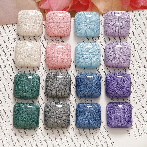 DIY Geometrische Quadratische Harzflicken Mit Glitzer-Rauchknister-Textur Für Die Herstellung Von Ohrringen Handgefertigtes Zubehör