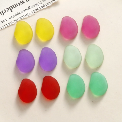 DIY Parches de Resina Esmerilada Color Caramelo Irregular Para Pendientes Pinzas de Pelo Fundas de Teléfono Decoración Joyería Materiales