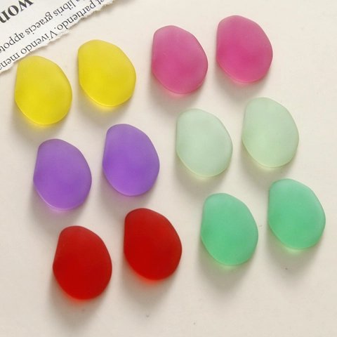 DIY Parches de Resina Esmerilada Color Caramelo Irregular Para Pendientes Pinzas de Pelo Fundas de Teléfono Decoración Joyería Materiales