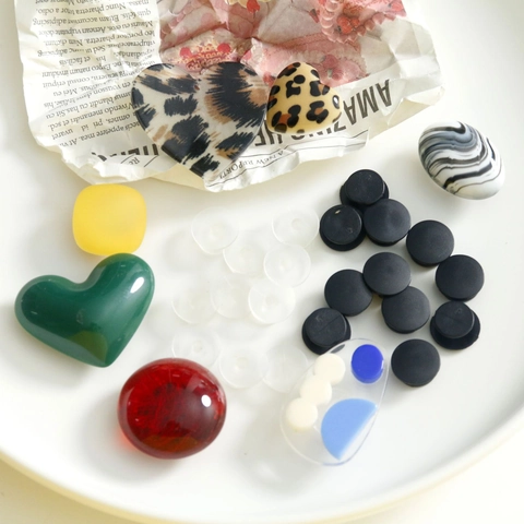 DIY Acrylic Hole Shoe Charms Buttons Jibbitz Compatible Buckle Accessories For Handmade Shoes Decoration Craft Materials