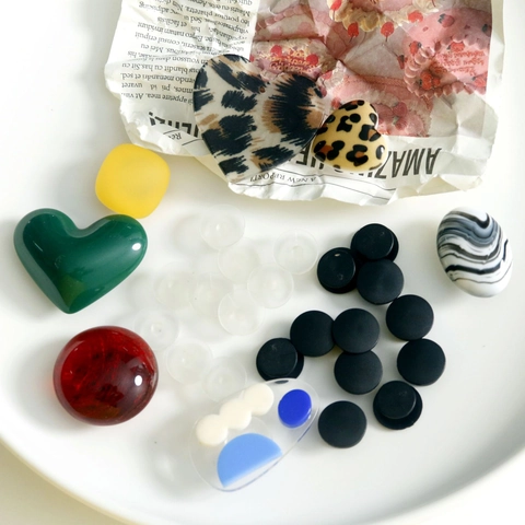 DIY Acrylic Hole Shoe Charms Buttons Jibbitz Compatible Buckle Accessories For Handmade Shoes Decoration Craft Materials
