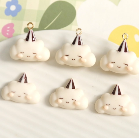 Süße Cartoon Schlafende Wolke Harz Anhänger Für DIY Ohrringe Haarspangen Handyhülle Herstellung Süß Schmuck Zubehör Pendants