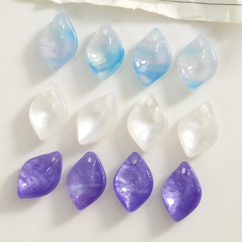 Dromerige Sterrenhemel Glitter Blad Bloemblad Acryl DIY Sieraden Accessoires Voor Oorbellen Haarspelden Handgemaakte Materialen