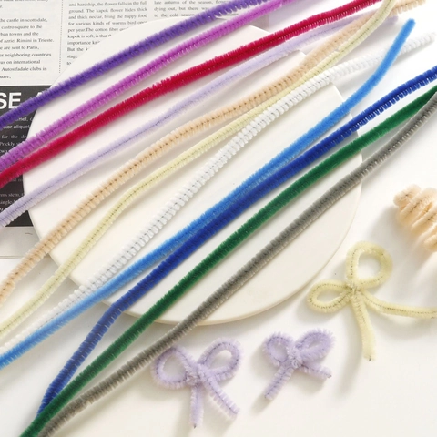Colorful Chenille Stems For DIY Craft Making Fuzzy Pipe Cleaners For Kids Art Projects Handmade Materials 30cm Twisted Sticks
