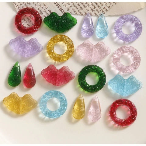 Pendentif en Verre de Lampe Rétro Accessoires de Fabrication de Bijoux DIY pour Boucles d'Oreilles Bracelet Goutte d'Eau Serrure Rond