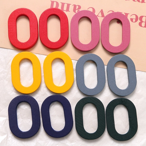 Minimalistischer Ovaler Hohlrahmen Holz DIY Schmuckzubehör Für Ohrringe Haarklammern Handyhüllen Dekoration Einfarbig Holzanhänger