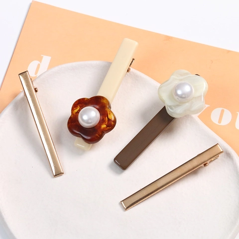 Minimalist Gold Alloy Thin Duckbill Hair Clip For DIY Handmade Hair Accessories Korean Style Versatile Simple Metal Fringe Clip