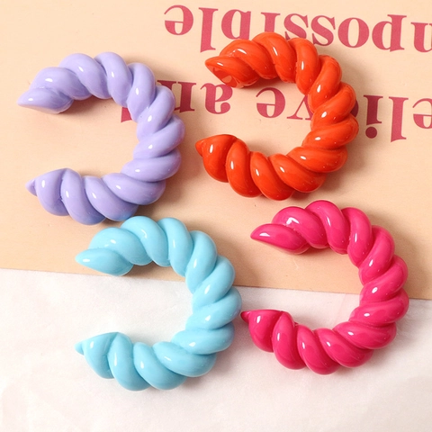 Accessori Fai-da-te in Resina a Spirale a Forma di C per Creazione di Gioielli Per Orecchini Fermagli Capelli Custodie Telefono Materiale