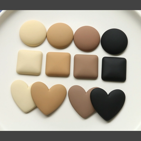 DIY Toppe Opache in Acrilico Geometriche Cuore Quadrato Tondo per Orecchini Fermagli Capelli Decorazione Custodia Telefono