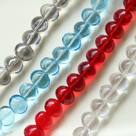 Transparente Ovale Lampwork Glasperlen Für DIY Schmuckherstellung Polierte Flachrunde Perlen Für Halsketten Ohrringe Haarklammern Material