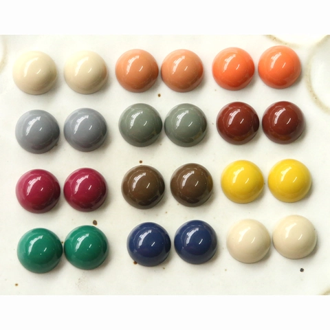 Cabochon in Resina Semitondi Fai da Te Perline Colorate a Base Piatta per Creazione Gioielli Orecchini Decorazione Custodia Telefono