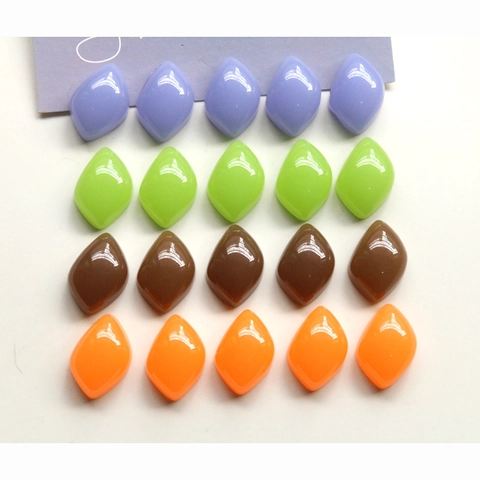 Parches de Resina de Hoja Irregular de Color Gelatina para Pendientes DIY Pinzas para el Pelo Fundas de Móvil Joyería