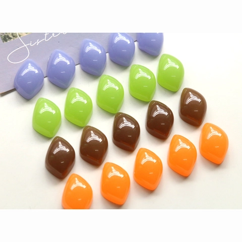 Parches de Resina de Hoja Irregular de Color Gelatina para Pendientes DIY Pinzas para el Pelo Fundas de Móvil Joyería