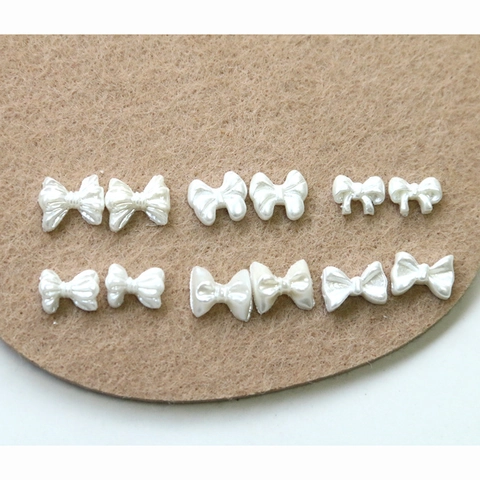 Decoración de Uñas de Lazo de Perla Artificial Accesorios de Manicura DIY Estilo Hada Ornamento de Joyería de Cinta para Mujeres