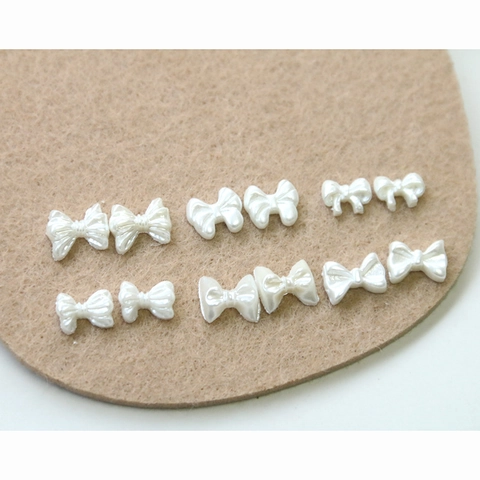 Decoración de Uñas de Lazo de Perla Artificial Accesorios de Manicura DIY Estilo Hada Ornamento de Joyería de Cinta para Mujeres