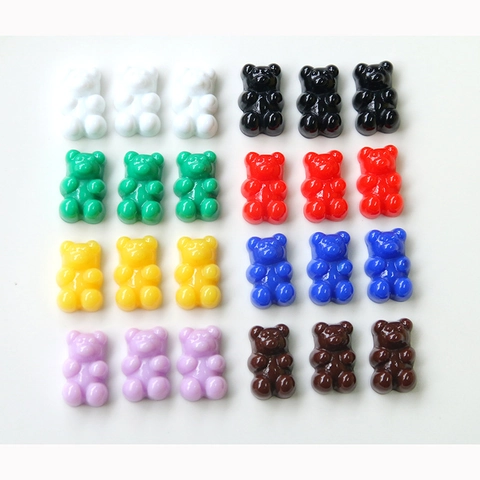 Resin Gummy Bear Charms Cartoon Candy Color Bear Patches For DIY Earring Hair Clip Phone Case Decor Handmade Accessories