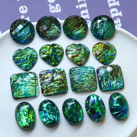 Sterrenhemel Hars Gefacetteerd Hart Rond Vierkant Ovaal DIY Sieraden Maken Charms Voor Oorbel Telefoonhoesje Decor Artistieke Patch Materiaal
