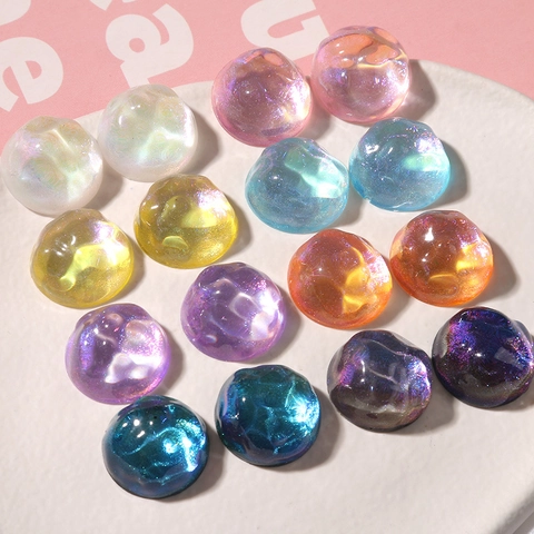Sueño Cielo Estrellado DIY Cabujón de Resina Ondulación de Agua Aurora Purpurina Cabujones Para Hacer Joyas Pendientes Clip Pelo