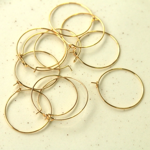 Pendientes de Aro Redondos Geométricos de Cobre Chapado en Oro DIY Accesorios de Joyería Minimalista Círculos Grandes