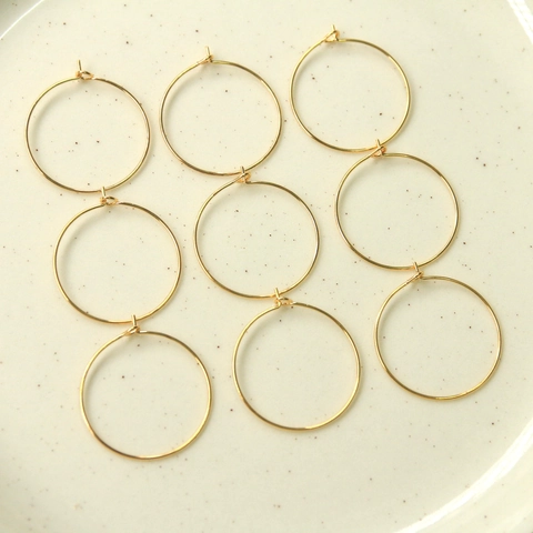 Pendientes de Aro Redondos Geométricos de Cobre Chapado en Oro DIY Accesorios de Joyería Minimalista Círculos Grandes