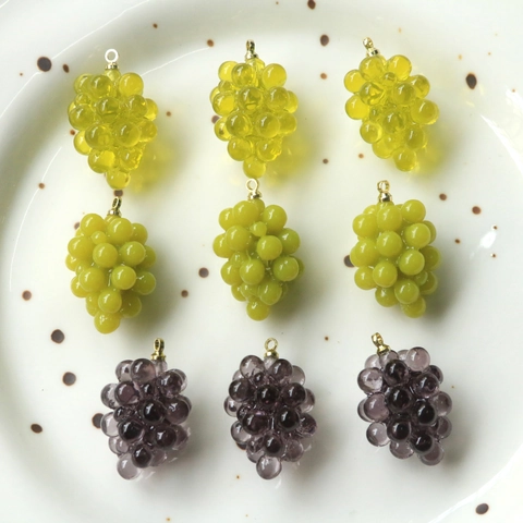 Realistische Harz Trauben Charms Anhänger Für DIY Ohrring Haarnadel Handyhülle Dekoration Obst Thema Zubehör Für Damen