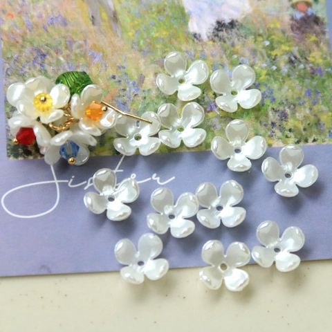 Ciondoli a Forma di Fiore in Acrilico Künstliche Perle di Orchidea per Accessori per la Creazione di Gioielli Fai-da-te