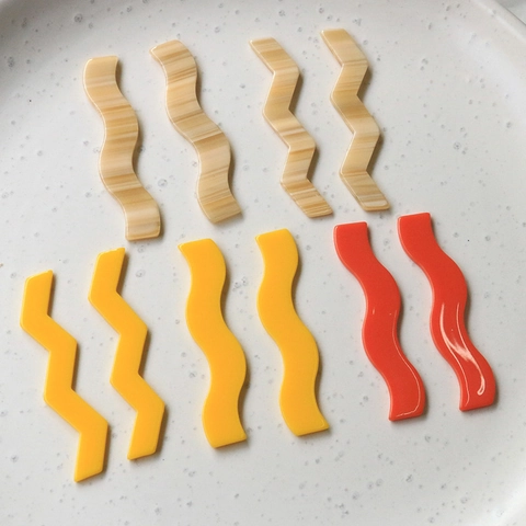 Japanische Wellenförmige Sägezahn Lange Streifen Acryl DIY Zubehör Für Ohrringe Haarnadeln Handyhülle Schmuck Zubehör
