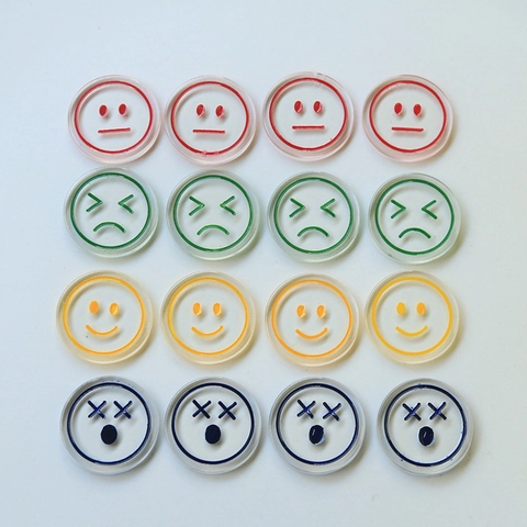DIY Resin Smiley Face Round Flatback Cabochons Cute Translucent Expression Charms For Earrings Hair Accessories Phone Case Material