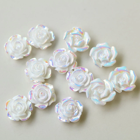 Retro Japanischer Stil Künstliche Perle Rosenblüte Irisierende AB Farbe DIY Zubehör Für Schmuckherstellung Handgefertigte Dekoration