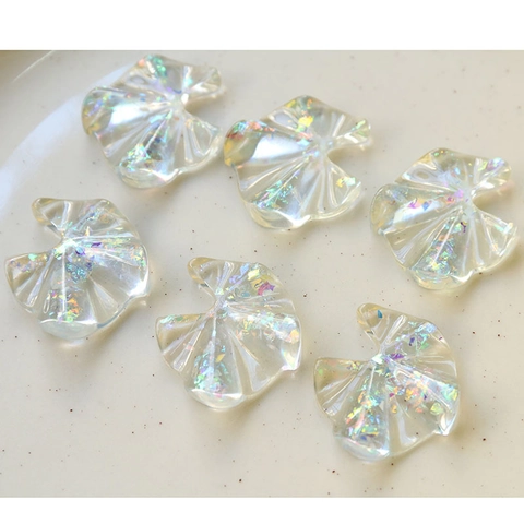 Accessoires DIY En Résine Iridescente Style Français Coquillage En Forme D'éventail Pour La Fabrication De Bijoux Et Artisanat