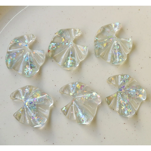 Accessoires DIY En Résine Iridescente Style Français Coquillage En Forme D'éventail Pour La Fabrication De Bijoux Et Artisanat
