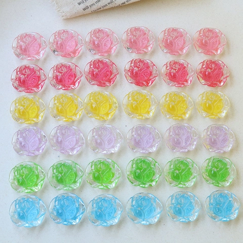 DIY Bunte Glitzer Harz Rosen Charms Für Ohrringe Haarschmuck Handyhülle Dekoration Frische Pastorale Stil Blumen Anhänger Schmuckherstellung Material