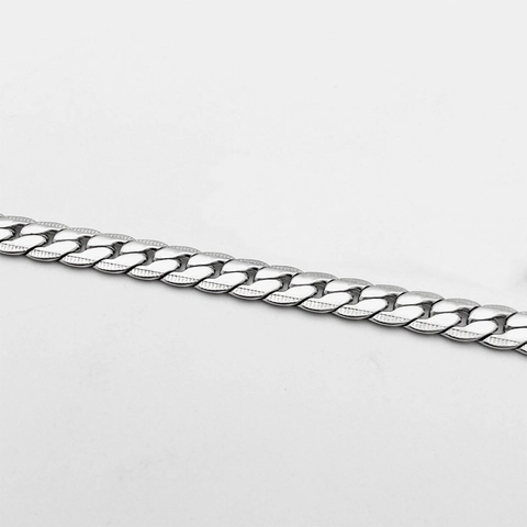 Collana da Uomo Minimalista in Acciaio Inossidabile a Catena Gourmette Oro Argento Goffrata Cuban Link Catena per Gioielli da Uomo