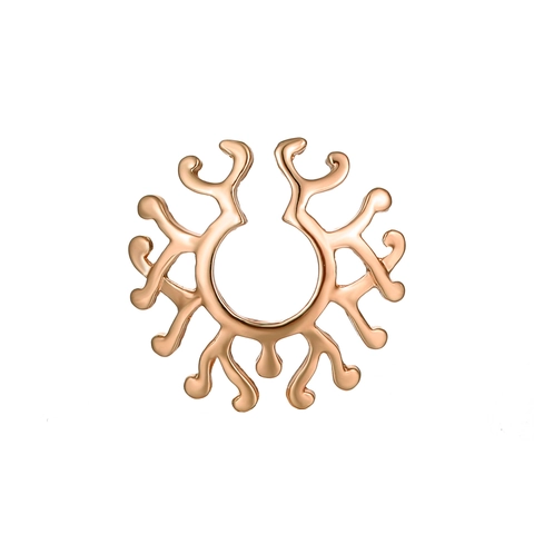 Non-Pierced Alloy Nipple Ring For Women Men Fake Piercing Body Jewelry Clip On Nipple Rings Gold Silver Rose Gold Decorative
