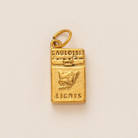 Stainless Steel 18K Gold Plated DIY Charms For Shoes Jewelry Making Eiffel Tower Rum Bottle Cigarette Box Pendant Charms