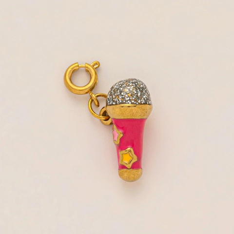Collana con Ciondolo in Acciaio Inossidabile Placcato Oro 18K per Donna DIY Produzione di Gioielli Smalto Fiore Animale Cuore Strass Ciondoli