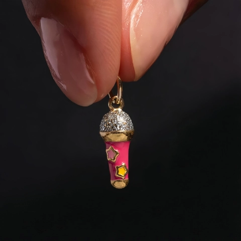 Stainless Steel Enamel Pendant Necklace 18K Gold Plated Hand-painted Floral Animal Heart Charm DIY Jewelry Making Accessories For Women