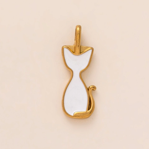 Charmes d'Animaux en Émail d'Acier Inoxydable DIY pour Création de Bijoux Charmes de Chaussures Chien Chat Caméléon Libellule Poisson Plaqué Or 18K