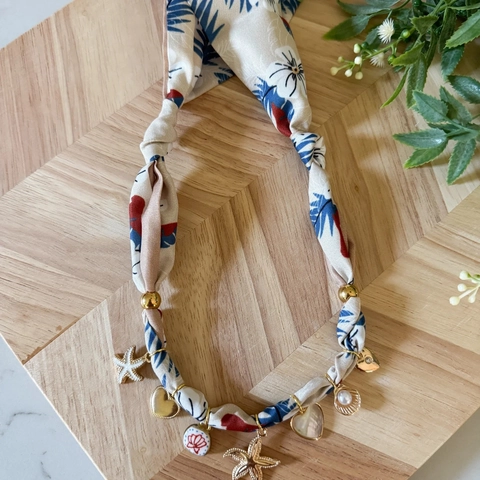 Collana a Sciarpa Con Stampa Floreale Con Ciondolo a Cuore Croce Ciliegia in Acciaio Inossidabile Lega Strass Per Donna Gioielli Fai-da-te