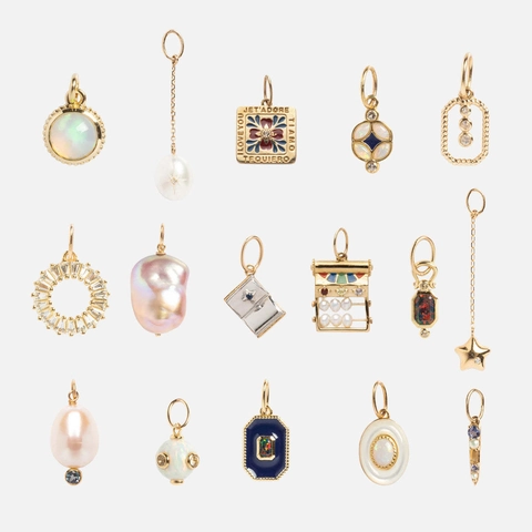 Trendy Copper 14K Gold Plated Geometric Rhinestone Artificial Pearl DIY Pendant Necklace Chain Accessories For Women Jewelry