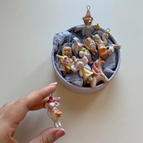 Stainless Steel Necklace With Ceramic Look PVC Animal Pendant Squirrel Rabbit White Horse Swan For Women Fashion Jewelry
