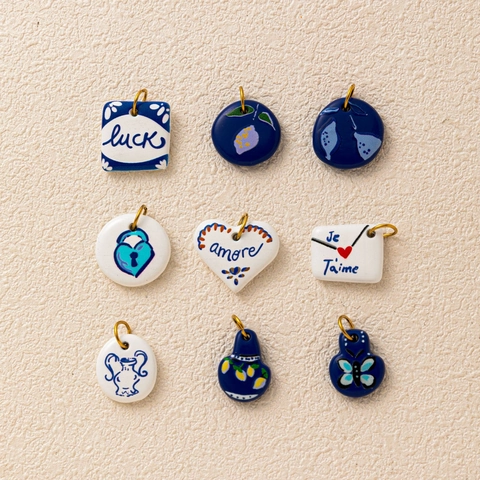 Collana con Ciondolo a Cuore e Limone in Acciaio Inossidabile Smaltato Vintage per Donna Gioielli con Charms Farfalla Frutta Dipinti a Mano