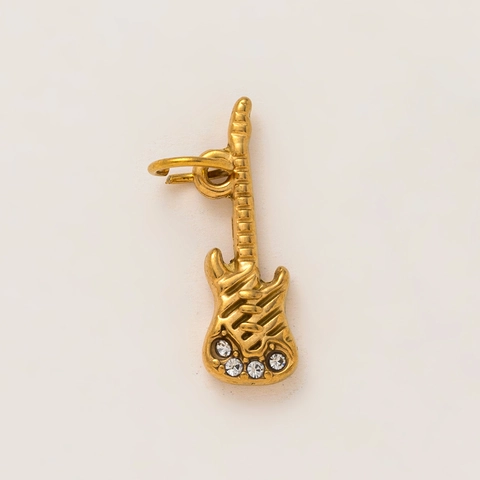 Stainless Steel DIY Charms Gold Plated Bear Paw Palm Tree Headphone Guitar Camera Pendant Charms For Jewelry Making Shoes Accessories