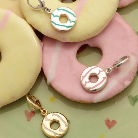 Collar con Colgante de Galleta Corazón Tetera Abeja de Acero Inoxidable para Mujer Hombre Joyería Bañada en Oro Regalo