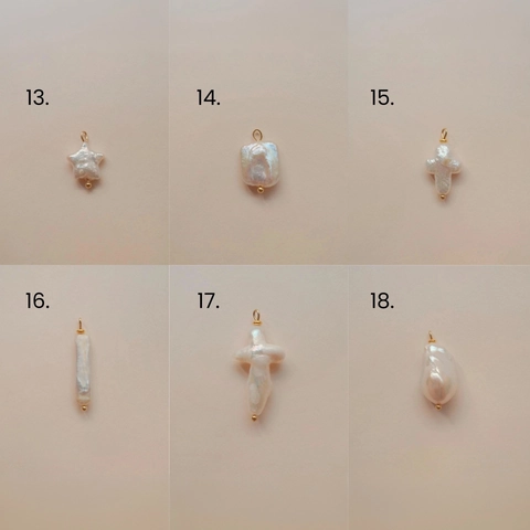 Collana con Pendente in Acciaio Inossidabile con Perle Artificiali e Conchiglie Placcata Oro 18K Collana con Ciondoli di Perle Barocche per Uomo e Donna Gioielli DIY