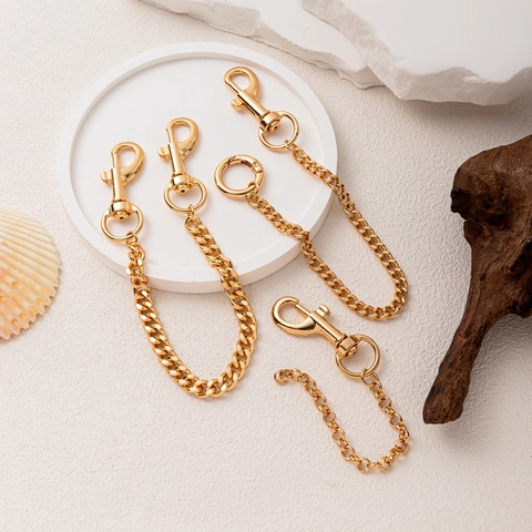 Cadena De Bolso De Aleación De Oro De Lujo Extensión Llavero De Metal Reemplazo Correa Eslabón Para Bolso Accesorios