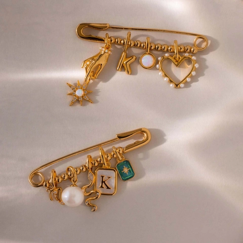 Collar Colgante de Cobre con Circonita Corazón Mariposa Sol para Mujer Chapado en Oro Concha Opale Animales Broche Joyería