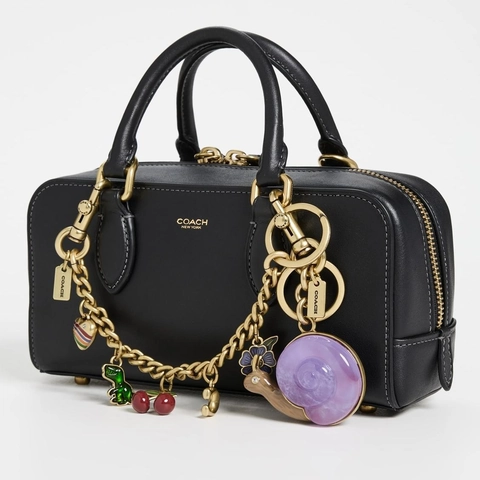 Ciondolo per Borsa in Rame Placcato Oro a Forma di Cuore Dinosauro Conchiglia Frutta Portachiavi Moda Donna Accessori
