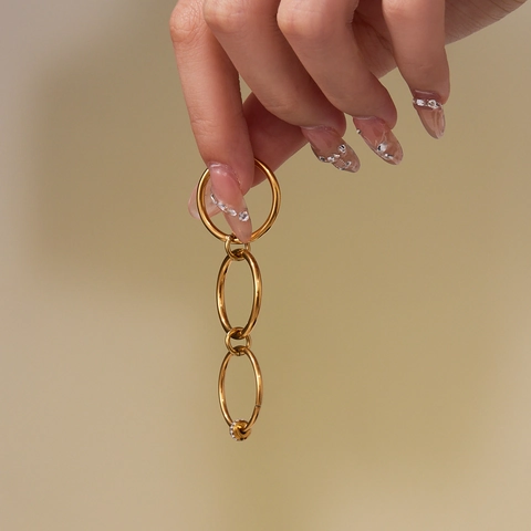 Stainless Steel Zirconia Adjustable Open Ring For Women Minimalist Geometric Gold Steel Color Stackable Winding Finger Ring Jewelry